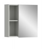 Badezimmer Spiegelschrank Carlo in grau Badschrank 1-trig mit Soft-Close 55 cm