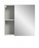Badezimmer Spiegelschrank Carlo in grau Badschrank 1-trig mit Soft-Close 55 cm