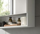 Badezimmer Spiegelschrank Carlo in grau Badschrank 2-trig mit Soft-Close 74 cm