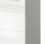 Badmbel Set 3-teilig Carlo in wei Hochglanz und grau Badkombination mit Soft-Close 125 cm