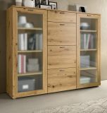 Kommode Dante in Artisan Eiche Sideboard 135 x 115 cm