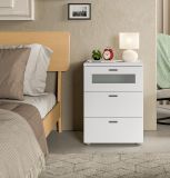Nachttisch Dante in wei Nachtkommode in Komforthhe 45 x 60 cm