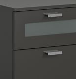 Nachttisch Dante in grau Nachtkommode in Komforthhe 45 x 60 cm