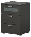 Nachttisch Dante in grau Nachtkommode in Komforthhe 45 x 60 cm