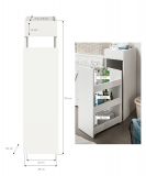 Badezimmer Kommode Flexy in wei Anstellregal mit Apothekerauszug 29 x 101 cm
