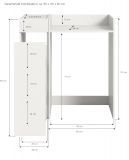 Waschmaschinenumbau Set Flexy in wei 2-teilig berbauschrank und Anstellregal