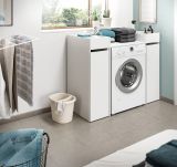 Waschmaschinenumbau Set Flexy in wei 3-teilig berbauschrank und 2 x Anstellregal