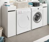 Waschmaschinenumbau Set Flexy in wei 4-teilig 2 x berbauschrank und 2 x Anstellregal