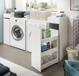 Waschmaschinenumbau Set Flexy in wei 4-teilig 2 x berbauschrank und 2 x Anstellregal