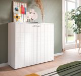 Kommode Hakon in wei Hochglanz Sideboard 92 x 86 cm