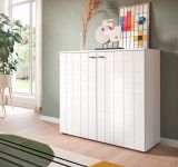 Kommode Hakon in wei Hochglanz Sideboard 92 x 86 cm
