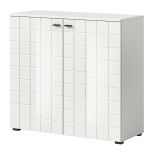 Kommode Hakon in wei Hochglanz Sideboard 92 x 86 cm