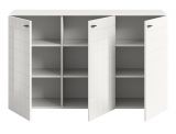 Sideboard Hakon in wei Hochglanz Kommode 138 x 86