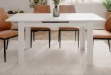 Esstisch Finham in wei Tisch mit Liftauszug 125 / 165 x 80