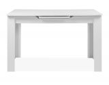 Esstisch Finham in wei Tisch mit Liftauszug 125 / 165 x 80