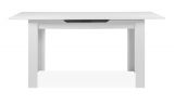 Esstisch Finham in wei Tisch mit Liftauszug 125 / 165 x 80