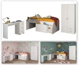 Parisot Kinder- und Jugendzimmer Milky13 in wei und grau Loft Komplett-Set 3-teilig
