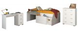 Parisot Kinder- und Jugendzimmer Milky15 in wei und grau Loft Komplett-Set 3-teilig