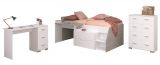 Parisot Kinder- und Jugendzimmer Milky15 in wei und grau Loft Komplett-Set 3-teilig