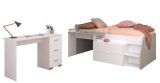 Parisot Kinder- und Jugendzimmer Milky17 in wei und grau Loft Komplett-Set 2-teilig