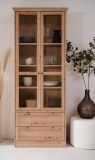 Vitrine Rubik in Artisan Eiche Landhaus Vitrinenschrank 80 x 200 cm