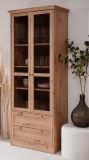 Vitrine Rubik in Artisan Eiche Landhaus Vitrinenschrank 80 x 200 cm