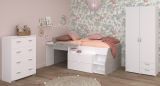 Parisot Kinder- und Jugendzimmer Milky12 in wei und grau Loft Komplett-Set 3-teilig