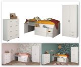 Parisot Kinder- und Jugendzimmer Milky12 in wei und grau Loft Komplett-Set 3-teilig