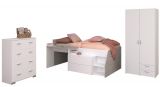 Parisot Kinder- und Jugendzimmer Milky12 in wei und grau Loft Komplett-Set 3-teilig