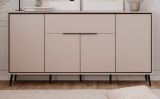 Sideboard Brebbia in sand und schwarz Kommode 175 cm, Soft-Close-Funktion