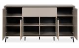 Sideboard Brebbia in sand und schwarz Kommode 175 cm, Soft-Close-Funktion