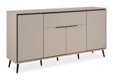 Sideboard Brebbia in sand und schwarz Kommode 175 cm, Soft-Close-Funktion