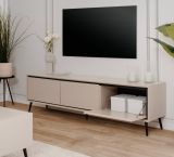 TV-Lowboard Brebbia in sand und schwarz TV Unterteil 175 cm
