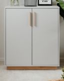 Kommode Hanno in grau und Hickory Walnuss Sideboard 82 x 94 cm