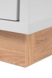 Kommode Hanno in grau und Hickory Walnuss Sideboard 82 x 94 cm
