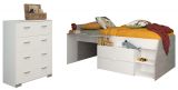 Parisot Kinder- und Jugendzimmer Milky16 in wei und grau Loft Komplett-Set 2-teilig