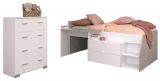 Parisot Kinder- und Jugendzimmer Milky16 in wei und grau Loft Komplett-Set 2-teilig