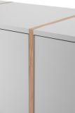 Sideboard Hanno in grau und Hickory Walnuss Kommode 204 x 94 cm