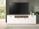 TV-Lowboard Relief in wei und Gold mit 3-D Struktur TV Unterteil 190 cm