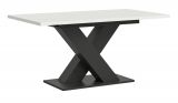 Esstisch Home-X in wei und grau Tisch ausziehbar 150 - 190 cm