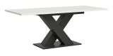 Esstisch Home-X in wei und grau Tisch ausziehbar 150 - 190 cm