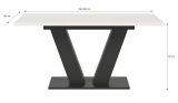 Esstisch Home-X in wei und grau Tisch ausziehbar 150 - 190 cm