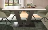 Esstisch Home-X in wei und grau Tisch ausziehbar 150 - 190 cm