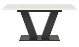 Esstisch Home-X in wei und grau Tisch ausziehbar 150 - 190 cm