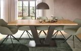 Esstisch Home-X in Artisan Eiche und grau Tisch ausziehbar 150 - 190 cm
