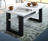 Couchtisch Eldon in wei und grau Beistelltisch 90 x 50 cm