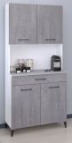 Parisot Kchenschrank Set 2-tlg. Malice1 in Beton grau und wei Kche Buffet und Mehrzweckschrank