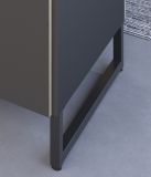 Parisot Kche Swell in grau und Eiche Kchenschrank Set mit Kchentheke, Bar und Kchenhochschrank