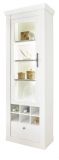 Vitrine Fiastra in wei Pinie Landhaus Vitrinenschrank 70 x 201 cm, Soft-Close-Funktion