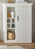Kommode Fiastra in wei Pinie Landhaus Highboard 105 x 146 cm, Soft-Close-Funktion